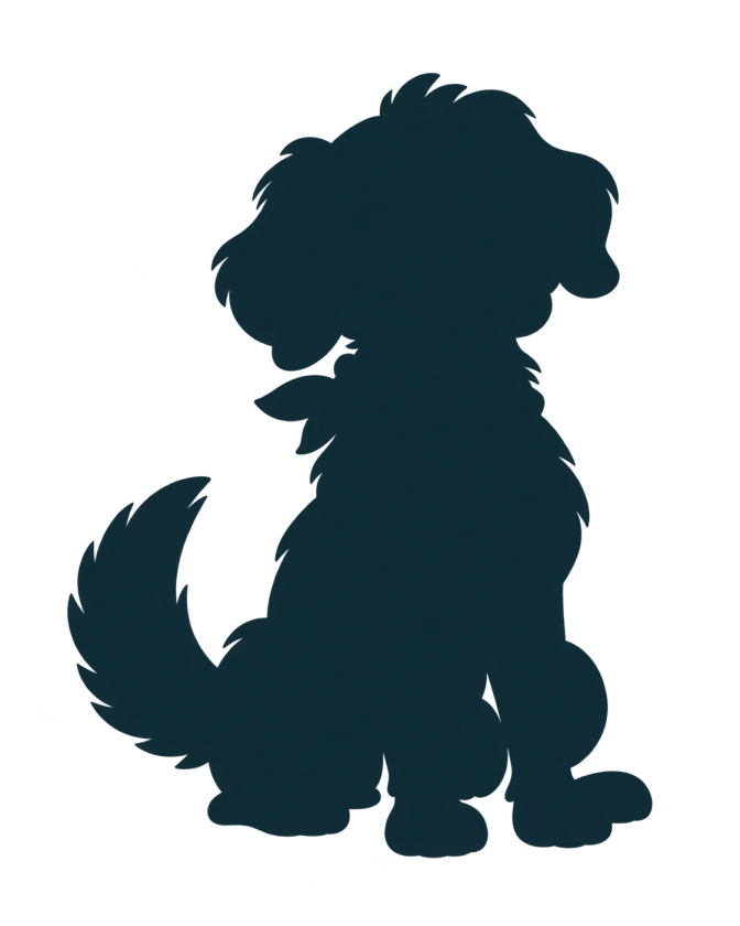 Silueta de un nuevo amigo de la granja
